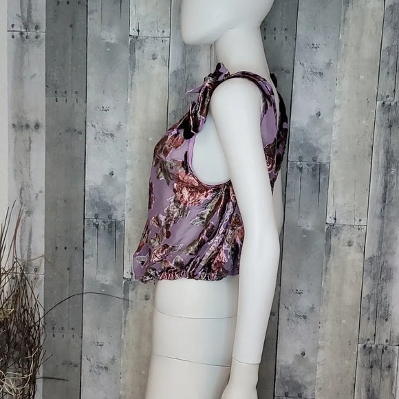 Free People Tied to you mesh velvet top - Picture 5 of 8